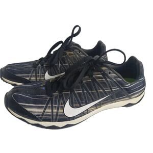 NIKE Zoom Rival Track Shoe Size 5.5 Men Black White Run Track Field Metal Spikes